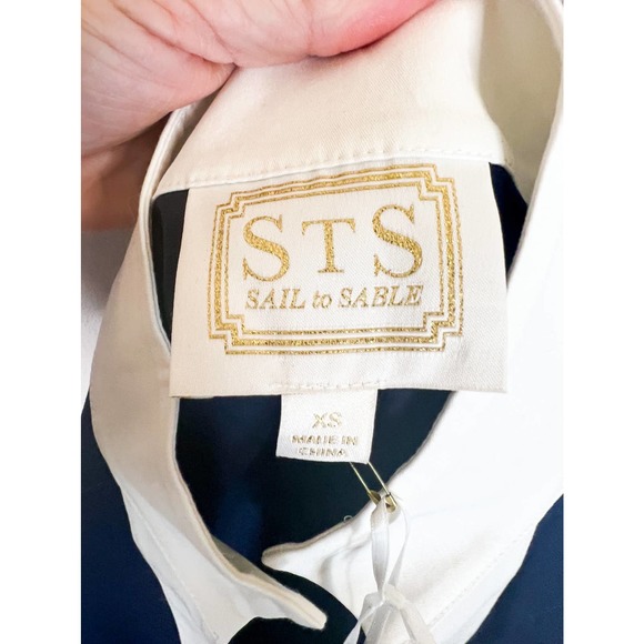 STS SAIL TO SABLE Mini Dress ColorblockTunic Shift NWT Size XS Navy White - Picture 10 of 10